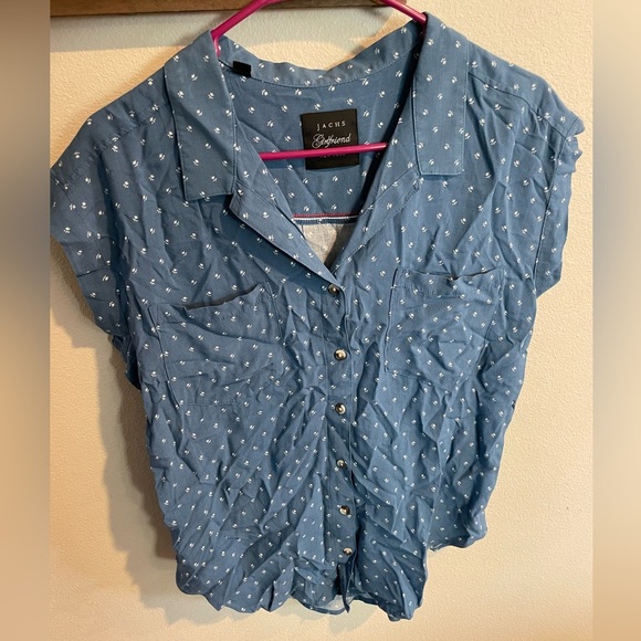 Jachs Girlfriend T-Shirt Short Sleeve Women ‎ Floral design front pockets Small - Picture 2 of 6